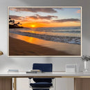 Tropical Beach Wall Art – Framed Sunset Ocean Canvas by MyGreatCanvas | Canvas Wall Art Prints | Photo Prints & Wall Decor