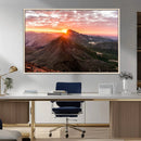 Mountain Sunrise Wall Art – Framed Alpine Ridge Canvas by MyGreatCanvas | Canvas Wall Art Prints | Photo Prints & Wall Decor