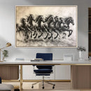Running Horses Wall Art Canvas Print – Framed Monochrome by MyGreatCanvas | Canvas Wall Art Prints | Photo Prints & Wall Decor