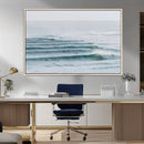 Ocean Waves Wall Art Canvas Print – Framed Surfer Lineup by MyGreatCanvas | Canvas Wall Art Prints | Photo Prints & Wall Decor