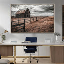Rustic Barn Wall Art Canvas Print – Framed Moody Field Scene by MyGreatCanvas | Canvas Wall Art Prints | Photo Prints & Wall Decor