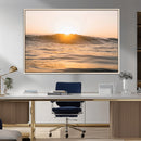 Calm Water Wall Art – Framed Sunset Waves Canvas Artwork, by MyGreatCanvas | Canvas Wall Art Prints | Photo Prints & Wall Decor