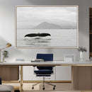 Whale Tail Wall Art – Framed Black White Ocean Canvas by MyGreatCanvas | Canvas Wall Art Prints | Photo Prints & Wall Decor