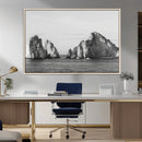Coastal Wall Art – Framed Black White Ocean Canvas Artwork, by MyGreatCanvas | Canvas Wall Art Prints | Photo Prints & Wall Decor