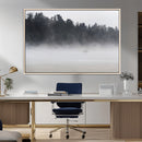 Surfer Fog Wall Art Canvas Print – Framed Foggy Beach Scene by MyGreatCanvas | Canvas Wall Art Prints | Photo Prints & Wall Decor