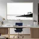 Surfer Cliffs Wall Art Canvas Print – Framed Black White by MyGreatCanvas | Canvas Wall Art Prints | Photo Prints & Wall Decor