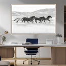 Wild Horses Running Wall Art Canvas Print, Framed Black by MyGreatCanvas | Canvas Wall Art Prints | Photo Prints & Wall Decor