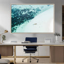 Minimal Beach Wall Art – Framed Ocean Swimming Canvas by MyGreatCanvas | Canvas Wall Art Prints | Photo Prints & Wall Decor