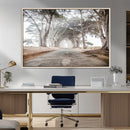Cypress Tunnel Wall Art – Framed Misty Road Canvas Artwork, by MyGreatCanvas | Canvas Wall Art Prints | Photo Prints & Wall Decor