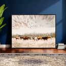 Longhorn Cattle Wall Art Canvas Print – Framed Texas Ranch