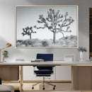 Joshua Tree Wall Art Canvas Print – Framed Black White