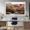 Modern Japanese Wall Art Canvas Print – Framed Abstract