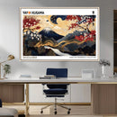 Modern Mount Fuji Wall Art Canvas Print – Framed Abstract