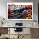 Modern Japanese Wall Art Canvas Print – Framed Abstract