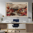 Modern Japanese Wall Art Canvas Print – Framed Abstract