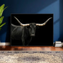 Texas Longhorn Wall Art Canvas Print – Framed Rustic Western