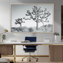 Joshua Trees Wall Art Canvas Print – Framed Black White