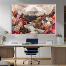 Mountain Wall Art Canvas Print – Framed Autumn Forest