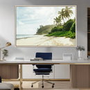 Relaxing Beach Wall Art Canvas Print – Framed Ocean View