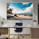 Tropical Beach Wall Art Canvas Print – Framed Ocean Waves