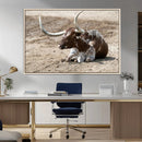 Texas Longhorn Wall Art Canvas Print – Framed Country Living