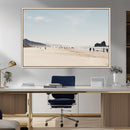 Minimalist Beach Wall Art Canvas Print – Framed Coastal