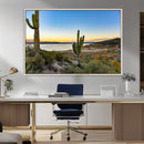 Saguaro Cactus Wall Art Canvas Print – Framed Desert Sunset by MyGreatCanvas | Canvas Wall Art Prints | Photo Prints & Wall Decor
