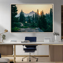 Mountain Wall Art Canvas Print – Framed Forest Serenity