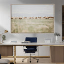 Bison Herd Wall Art Canvas Print – Framed Western Bison
