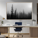 Misty Pines Wall Art Canvas Print – Framed Woodland