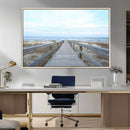 Beach Boardwalk Wall Art Canvas Print – Framed Coastal