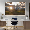 Snowy Peaks Wall Art Canvas Print – Rustic Mountain