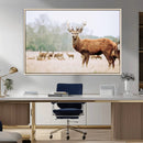Rustic Deer Wall Art Canvas Print – Forest Woodland Stag