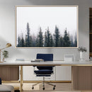 Foggy Forest Wall Art Canvas Print – Framed Misty Pines
