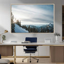 Snowy Mountains Wall Art Canvas Print – Framed Alpine by MyGreatCanvas | Canvas Wall Art Prints | Photo Prints & Wall Decor