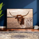 Texas Longhorn Cow Canvas Wall Art, Majestic Bull and Rustic by MyGreatCanvas | Canvas Wall Art Prints | Photo Prints & Wall Decor