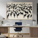 Wild Horse Stampede Wall Art Canvas Print – Monochrome by MyGreatCanvas | Canvas Wall Art Prints | Photo Prints & Wall Decor