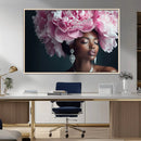 Black Beauty Petal Crown Wall Art Canvas Print – Floral by MyGreatCanvas | Canvas Wall Art Prints | Photo Prints & Wall Decor