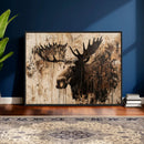 Moose Canvas Wall Art — Rustic Wildlife Painting Print | by MyGreatCanvas | Canvas Wall Art Prints | Photo Prints & Wall Decor