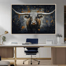 Rustic Longhorn Bull Wall Art Canvas Print – Vintage Western by MyGreatCanvas | Canvas Wall Art Prints | Photo Prints & Wall Decor