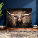 Abstract Longhorn Wall Art Canvas Print – Vintage Western by MyGreatCanvas | Canvas Wall Art Prints | Photo Prints & Wall Decor