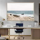 Coastal Ocean View Wall Art Canvas Print – Serene Rocky by MyGreatCanvas | Canvas Wall Art Prints | Photo Prints & Wall Decor