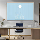 Minimalist Bicycle Balloon Canvas Wall Art – Playful Blue by MyGreatCanvas | Canvas Wall Art Prints | Photo Prints & Wall Decor