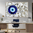 Blue Evil Eye Protection Wall Art Canvas Print – White by MyGreatCanvas | Canvas Wall Art Prints | Photo Prints & Wall Decor