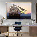 Sailing Ship Wall Art Canvas Print – Sunset Ocean Voyage by MyGreatCanvas | Canvas Wall Art Prints | Photo Prints & Wall Decor