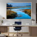 Tranquil Marshland Wall Art Canvas Print – Blue Water by MyGreatCanvas | Canvas Wall Art Prints | Photo Prints & Wall Decor