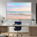 Serene Ocean Waves Wall Art Canvas Print – Pastel Sky Soft by MyGreatCanvas | Canvas Wall Art Prints | Photo Prints & Wall Decor