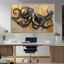 Octopus Black Gold Wall Art Marine Life Ocean Creature by MyGreatCanvas | Canvas Wall Art Prints | Photo Prints & Wall Decor