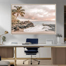Tropical Beach Wall Art Canvas Print – Palm Trees Rocky by MyGreatCanvas | Canvas Wall Art Prints | Photo Prints & Wall Decor