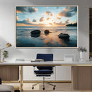 Rocky Ocean Sunset Wall Art Print – Seaside Canvas Dramatic by MyGreatCanvas | Canvas Wall Art Prints | Photo Prints & Wall Decor